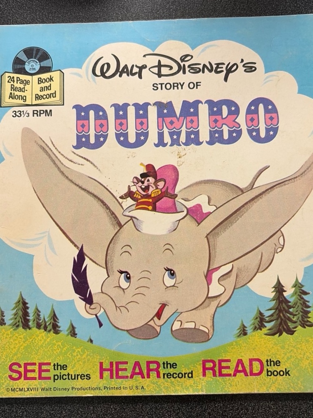 Walt Disney Dumbo vintage book only